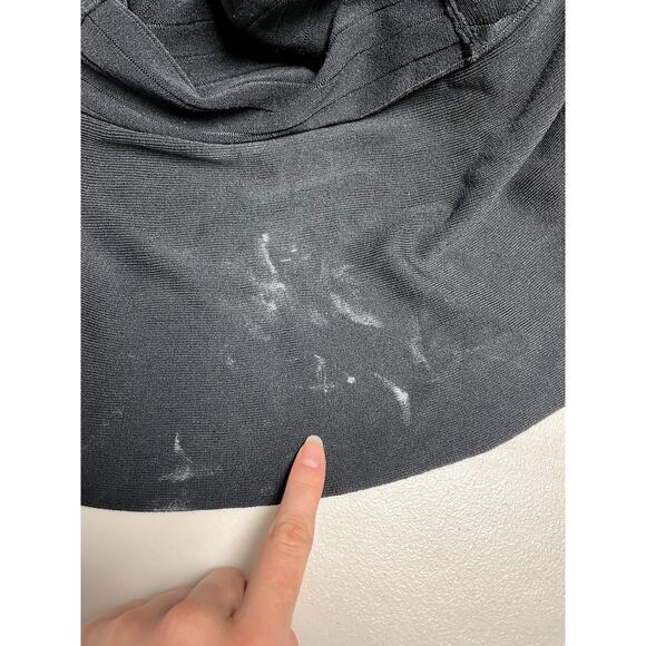 PARKER Lois Knit Flouncy Sweater Mini Dress Bell Sleeve LBD Black Size S $398 - Picture 10 of 12